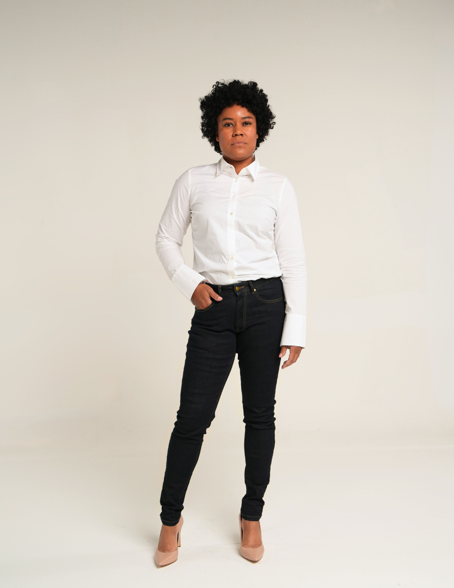 Curvy Slim Jean Mid Rise Deep Indigo Wash