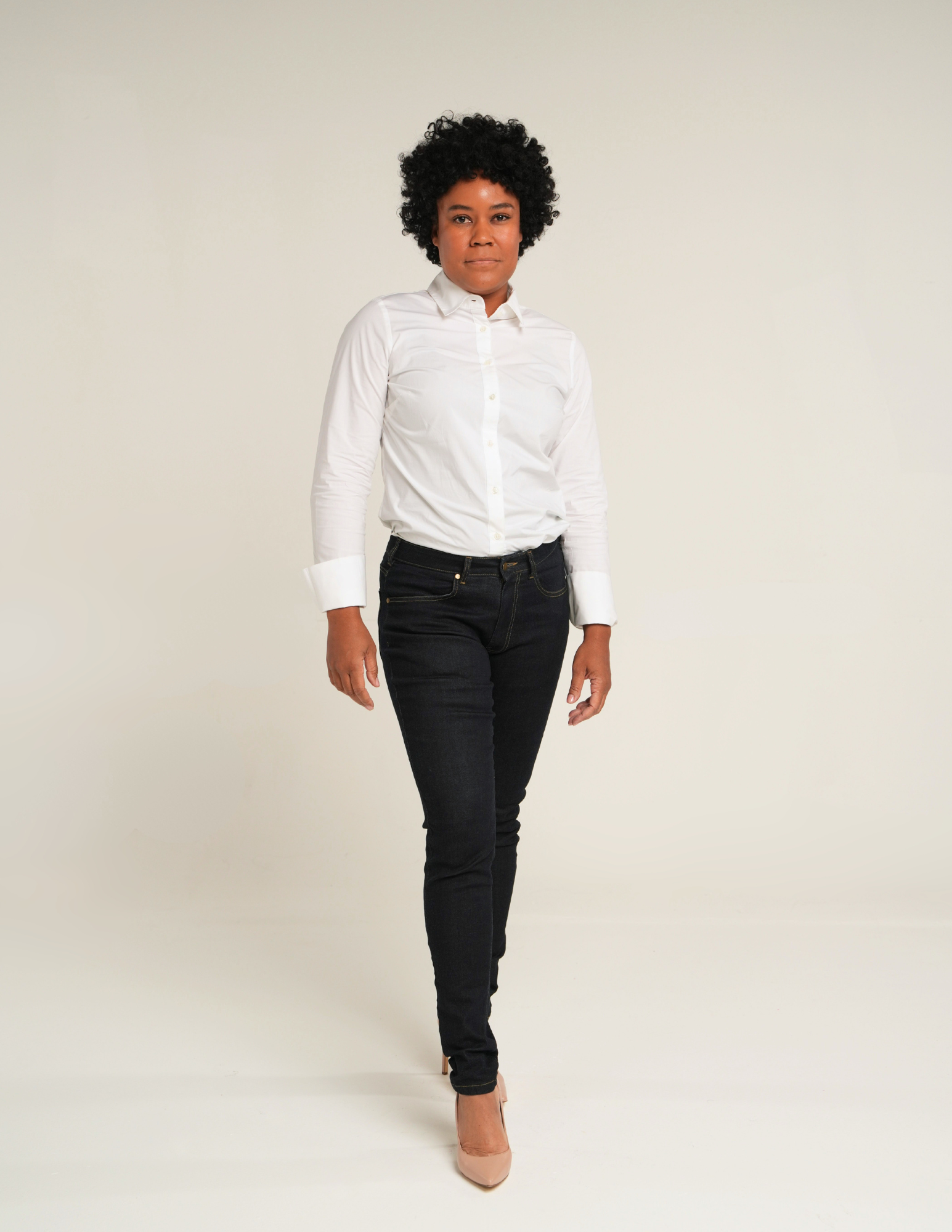 Curvy Slim Jean Mid Rise Deep Indigo Wash